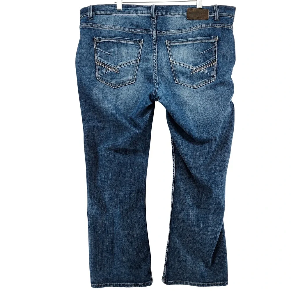BKE 42S Blue Derek Bootleg Jeans Mens Denim Western Workwear Cowboy Casual